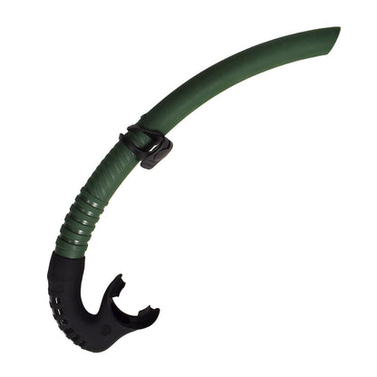 Palantic Green Spearfishing Free Dive Low Volume Flexible Snorkel