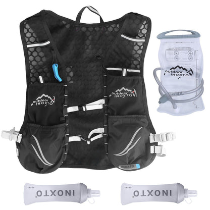 Sport Hydration Vest Running Backpack with 15oz 50oz Water running hydration bladder Adjustable Strap Storage Bag for Trail Running Marathon Race Hiking