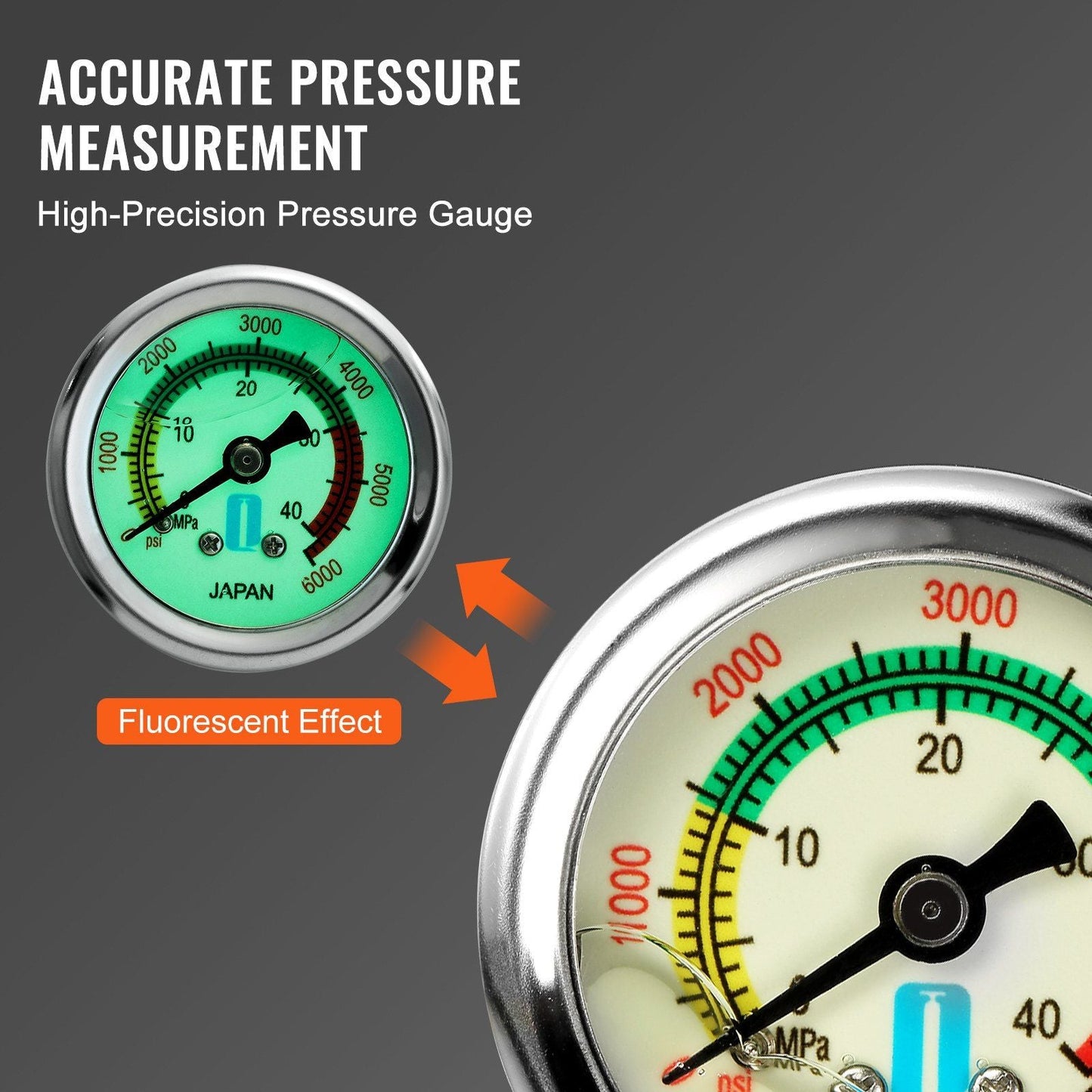 High Pressure PCP Hand Pump - 4500 PSI with Moisture Filter & Pressure Gauge for Airguns & Paintball