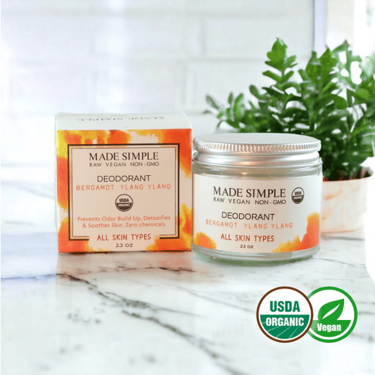 Organic Bergamot Ylang Ylang Natural Deodorant - Vegan & Cruelty-Free