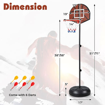 Indoor Outdoor Basketball Hoop for Garden & Backyard