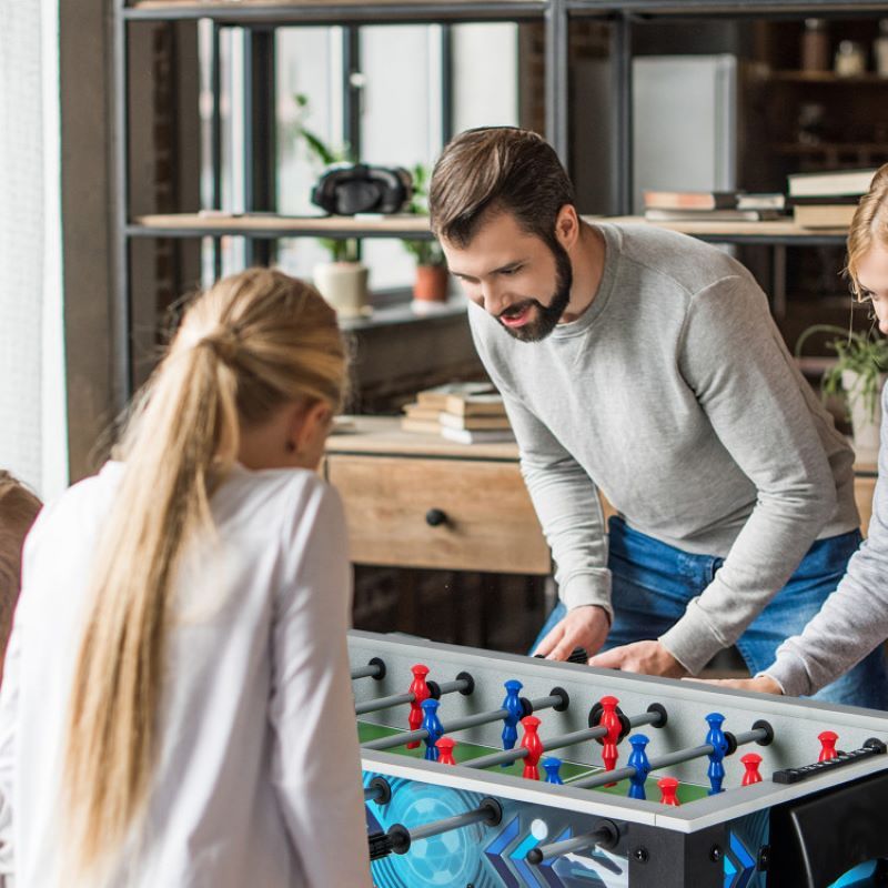 Mini Foosball Table with Score, soccer table Keeper for Usage Occasions Recreative
