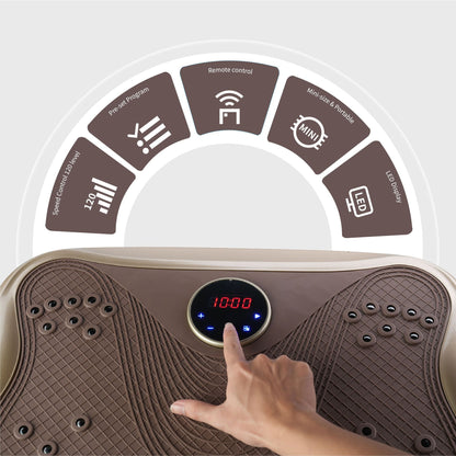 Vibration Plate Fitness Platform Whole Body Exercise Machine with 120 Speed Levels, Lymphatic Drainage, Fat Burning, and Weight Loss, Perfect for Women, Men, and Home Gym exercise