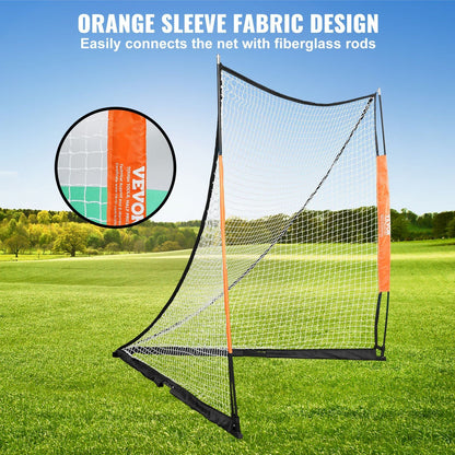 Lacrosse Goal, 6' x 6' Lacrosse Net, Portable Lacrosse Goal with Carry Bag, Fiberglass Rod Backyard Lacrosse Training Equipment, Easy Setup Collegiate Goal, Perfect for Youth Adult Training