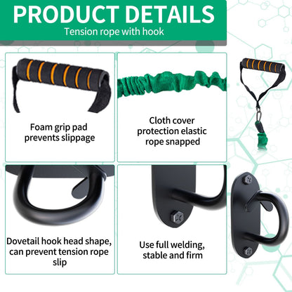 Heavy-Duty Wall Anchor Resistance Bands for Safe Home Gym Training