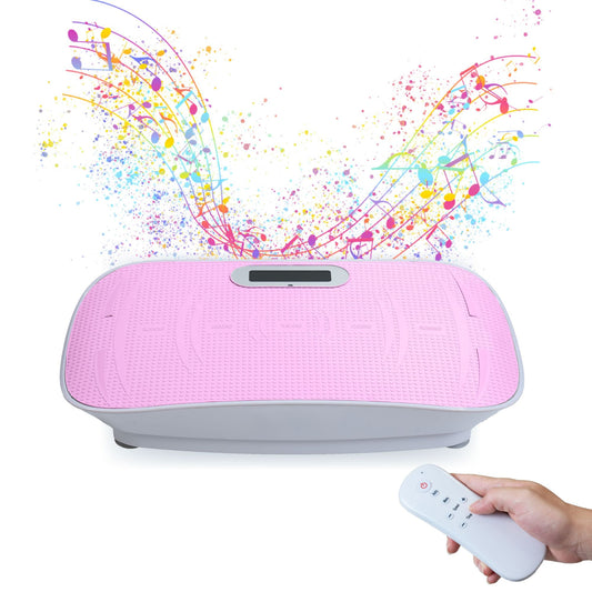Full Body Vibration Plate Crazy Fitness Massage 10-Frequency Weight Loss & Fat Burner Shaking Machine For Unisex Pink