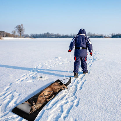 All-Season Deer Dragging Sled with 32.8FT Rope - Ideal for Hunting & Wood Hauling