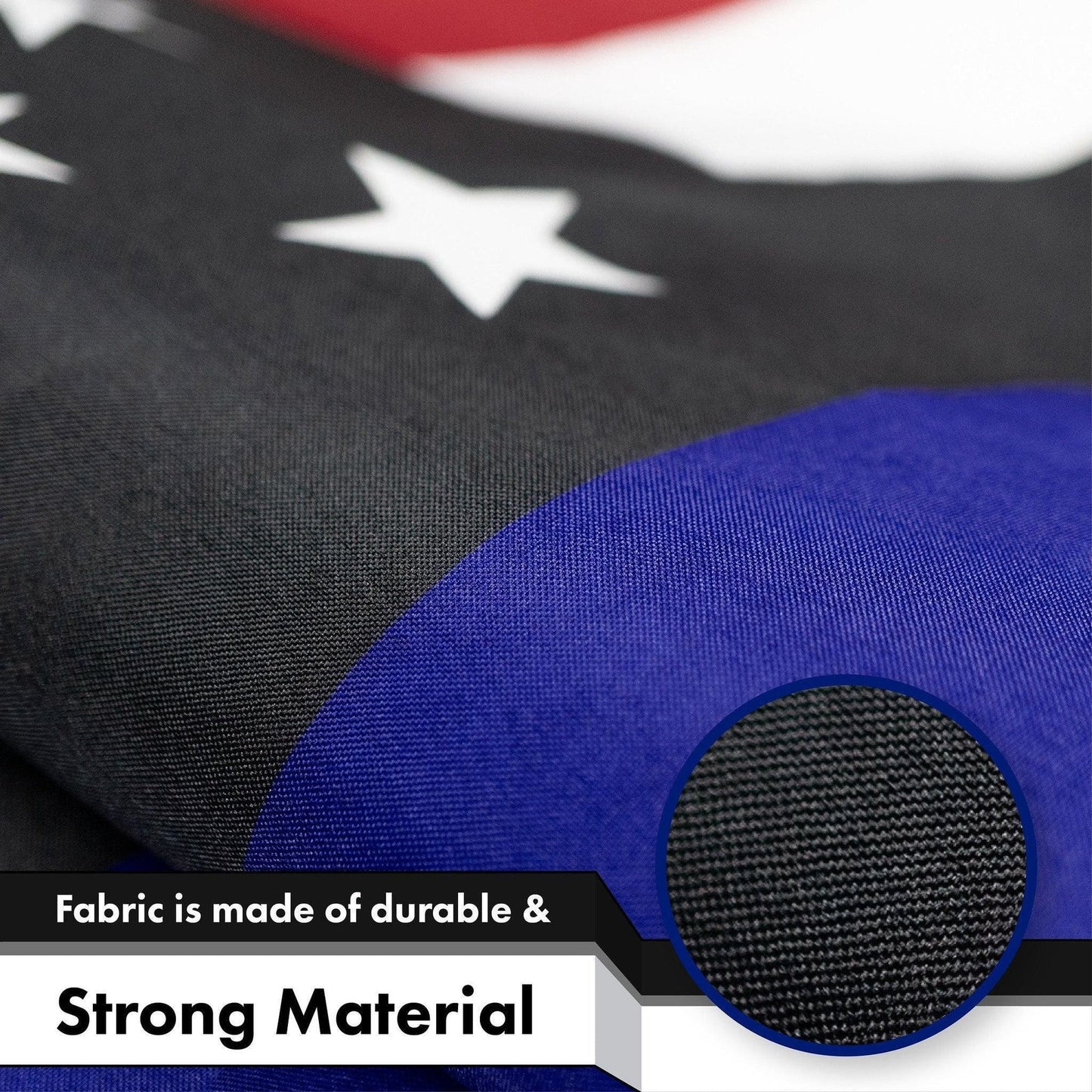 Police Blue Lives Matter Flag 3x5 Ft 2-Pack Printed 150D Polyester