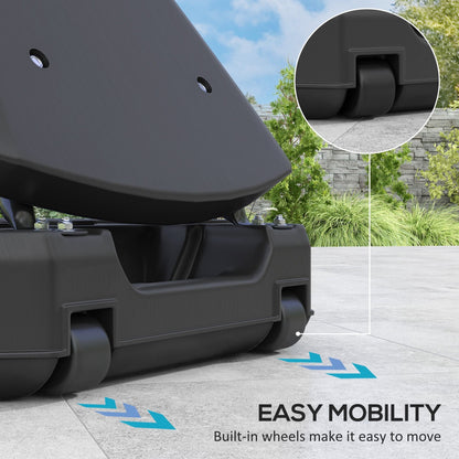 Freestanding Adjustable Basketball Hoop with 44" Shatterproof Backboard & Wheels