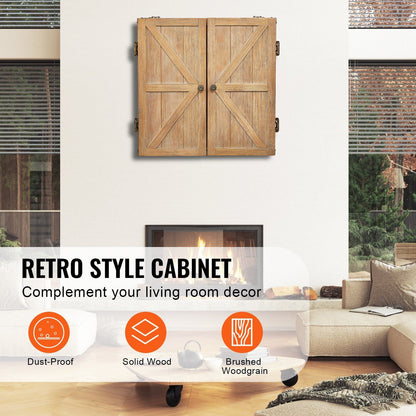 Solid Wood Dartboard Cabinet Official Size (Dart board Not Included)