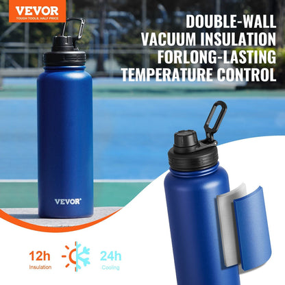 40 oz tumbler Insulated rambler Stainless Steel with Wide Mouth Lid Blue
