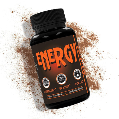 All Natural Energy Supplements with Elderberry Caffeine Pills 60 Capsules