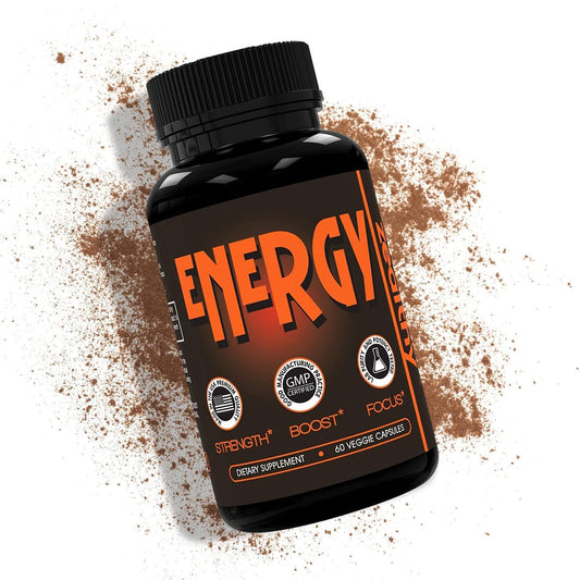 All Natural Energy Supplements with Elderberry Caffeine Pills 60 Capsules