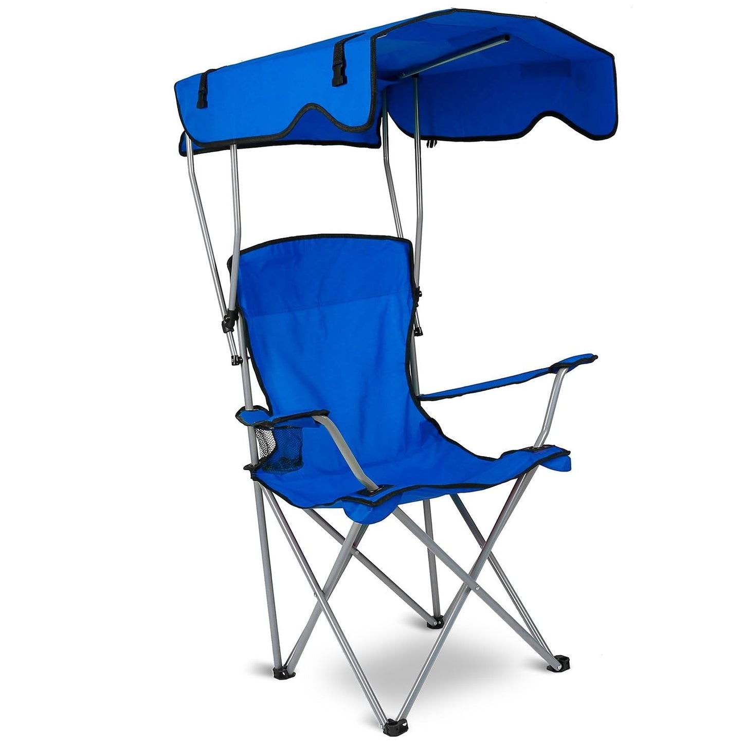 Portable Camping Chair with Adjustable Canopy - Lightweight Folding Design for Sunshade