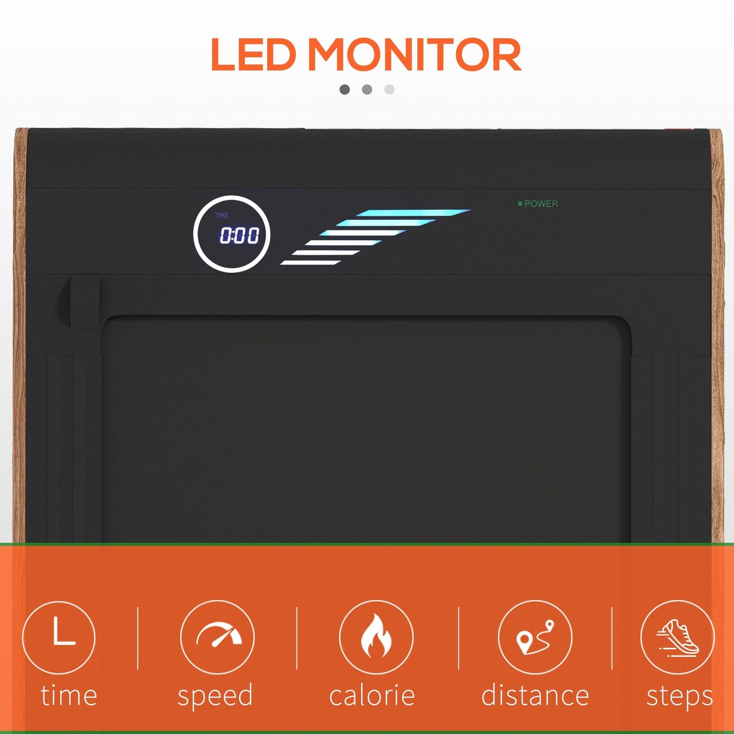 Portable Under Desk Treadmill with Bluetooth Speaker, LED Display, 2.5HP Motor & Remote Control – for Home, Gym, Office