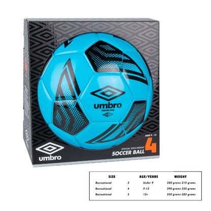Size 4 Youth Soccer Ball – Blue, Durable 32-Panel Build, Ages 9–13, Great for Training & Recreation