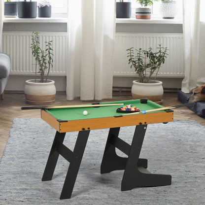 38" Foldable Billiards Tabletop Game, Pool Table Set, Fun for the Whole Family with Easy Folding for Storage, Balls, Cues, Chalk, Brush for Game Room, Man Cave