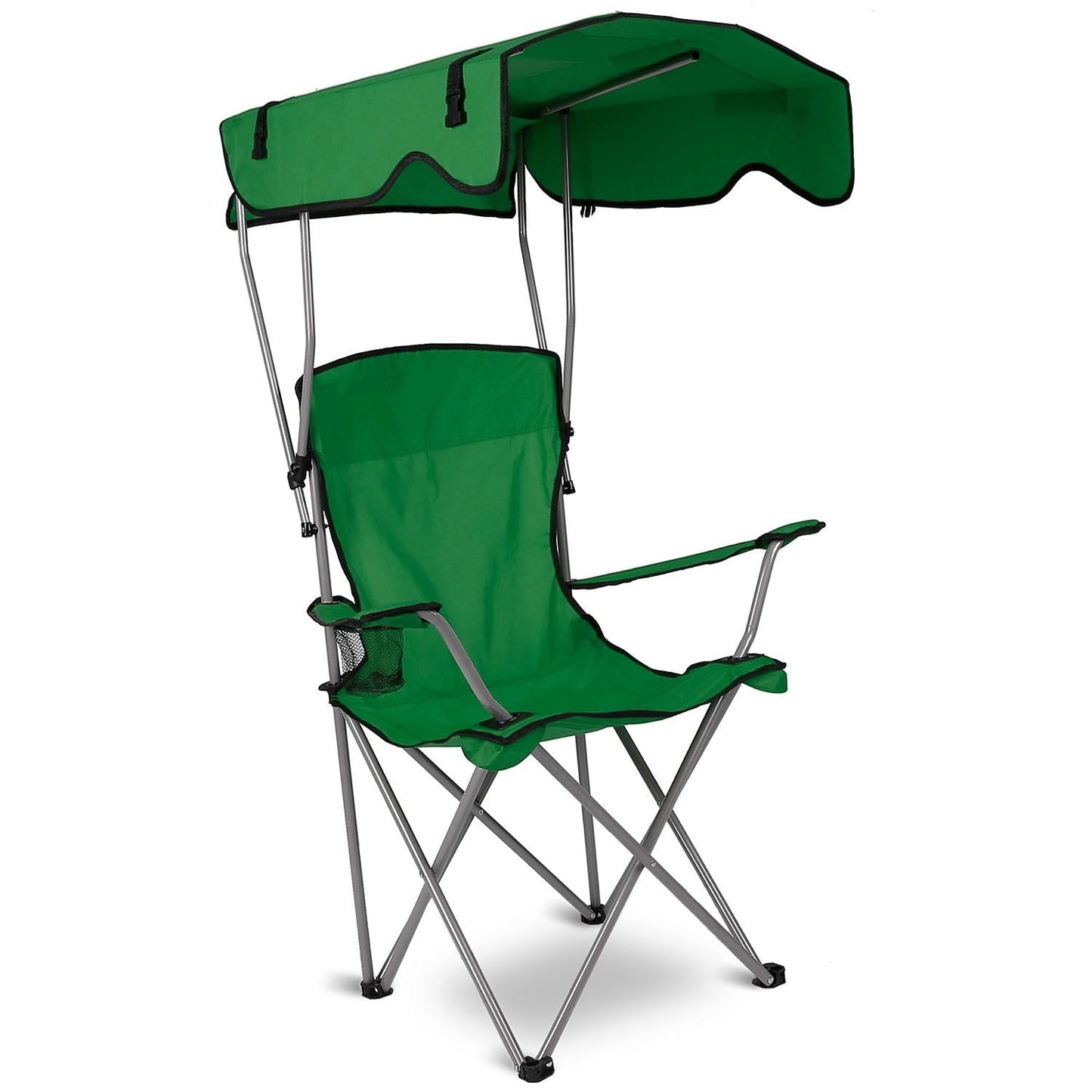 Portable Camping Chair with Adjustable Canopy - Lightweight Folding Design for Sunshade