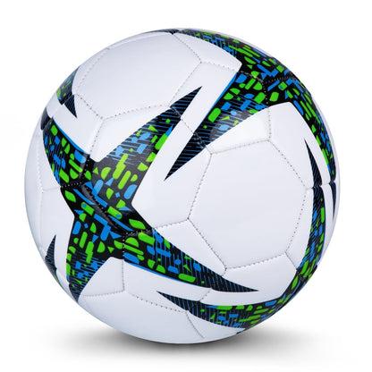 4-Pack Durable Size 5 Soccer Balls – Soft Blue Design for 12+ Years, Suitable for Indoor and Outdoor Play