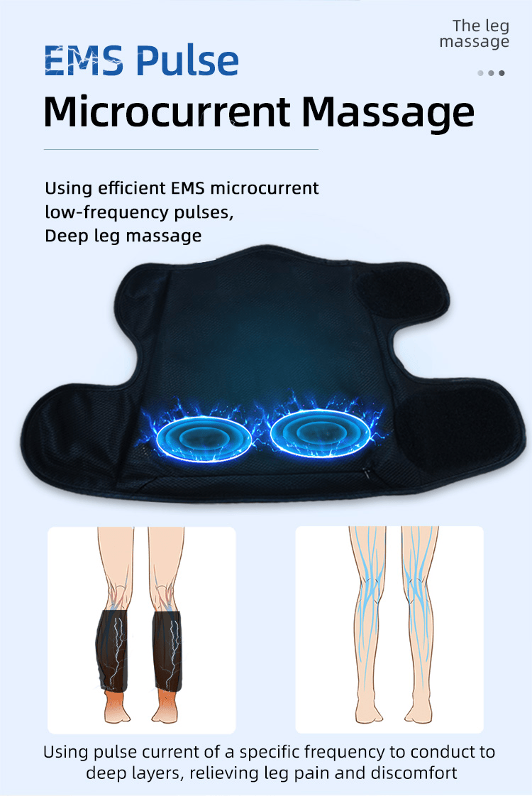 PSK709J-2 Air Compression Calf Massager with EMS Pulse and Vibration for Soothing Leg Relief