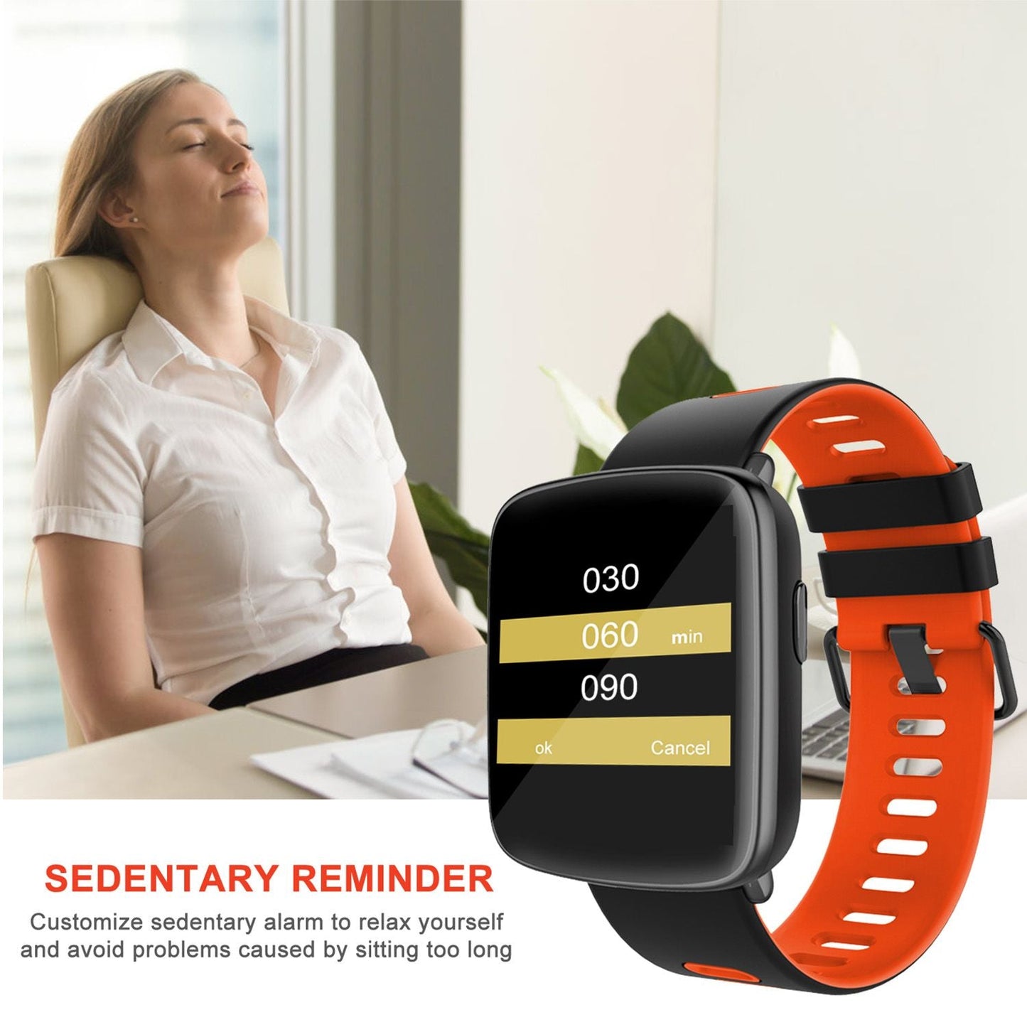 Smartwatch Fitness Tracker 1.54'' Color Screen IP68 Waterproof Activity Tracker