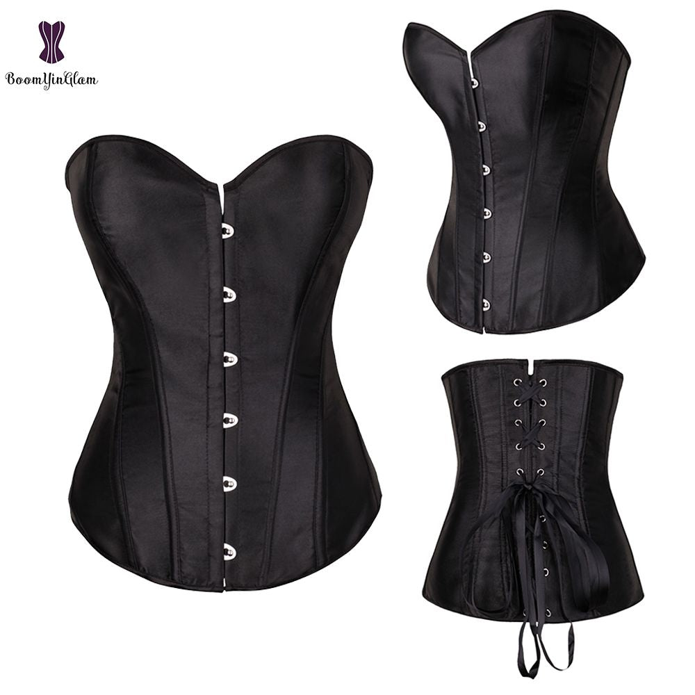 Sexy Women Steampunk Clothing Gothic Plus Size Corsets Lace Up Boned Over bust Bustier Waist trimmer Cincher Body Shaper Corselet S-6XL