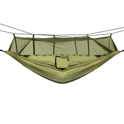 600lbs Load 2 Persons Hammock with Mosquito Net Outdoor Hiking Camping Hommock Portable Nylon Swing Hanging Bed