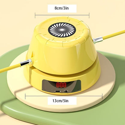 Skipping Ropes Machine; Display With Circles & Speed Levels; Remote Control Counting Jumping Rope For Women Men Kids