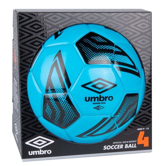 Size 4 Youth Soccer Ball – 32-Panel Machine-Sewn Design With Butyl Bladder, Lightweight & Durable, Blue