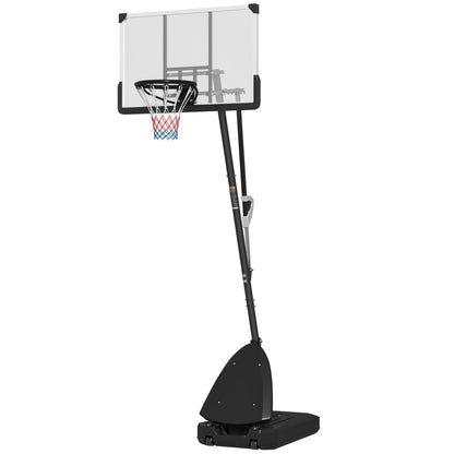 Freestanding Adjustable Basketball Hoop with 44" Shatterproof Backboard & Wheels