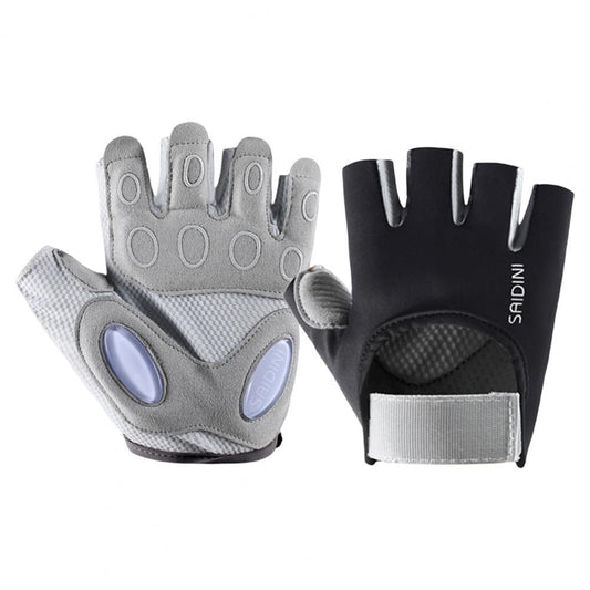 1 Pair Training Gloves Non-Slip Fingerless weight lifting gloves Palm Protector Unisex Sweat-wicking Ridding gym Gloves for Outdoor Sports