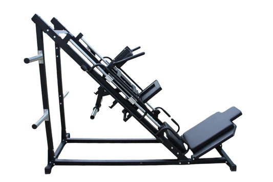 Leg Press Hack Squat Machine, Professional Adjustable Leg Press Machine for Home Gym with Linear Bearing, Specialty Hack Squat Machine for Full Lower Body Workout with Weight Storage