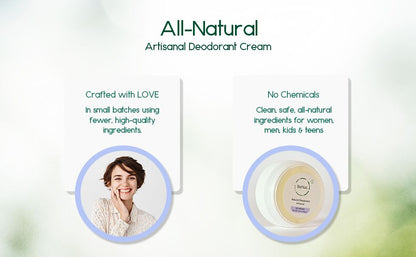 Natural Vegan Deodorant Cream - All-Day Freshness & Odor Protection