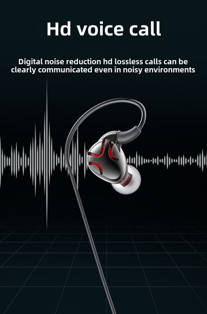 Bluetooth headset neck type ultra-long standby noise reduction for Apple Huawei 5.3 wireless in-ear sports headphones