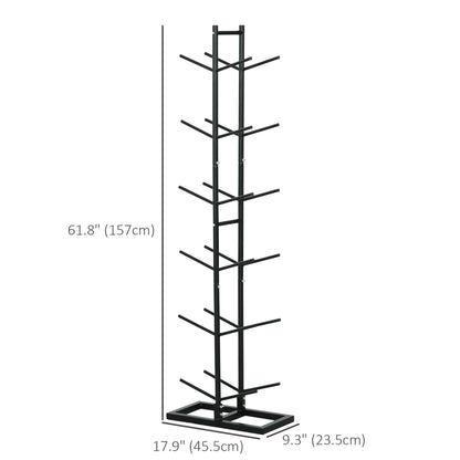 Soozier Vertical Basketball Rack, 12-Ball Capacity Organizer for Gym & Garage