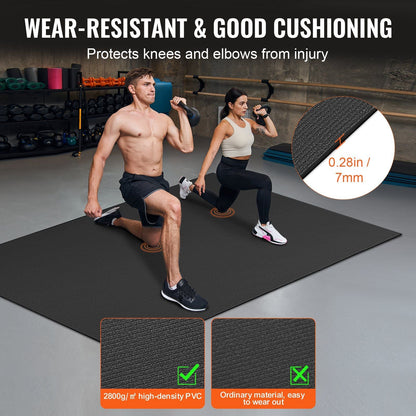 Exercise Mat, Non-Slip High Density Premium Yoga Mat,