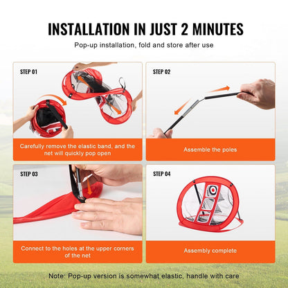 Golf practice Net, Pop Up Golf Net, Portable Indoor Outdoor Home Golf Hitting Aid Net with Target and Carry Bag, for Backyard Driving Training Swing,