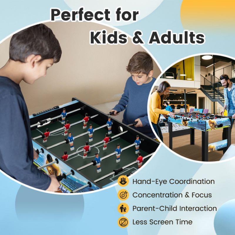 Mini Foosball Table with Score, soccer table Keeper for Usage Occasions Recreative