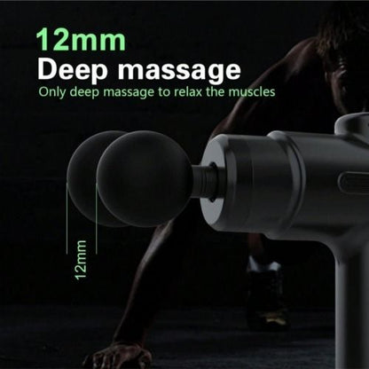 (ICR-Black)Massage Gun Deep Tissue Percussion Massager for Athletes,Handheld Body Back Muscle Massager Gun with 8 Massage Heads