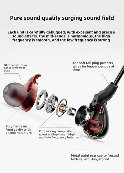 Bluetooth headset neck type ultra-long standby noise reduction for Apple Huawei 5.3 wireless in-ear sports headphones