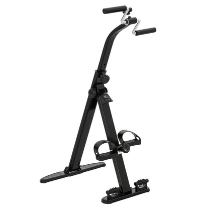 Compact Folding Pedal Exerciser for Seniors - LCD Monitor for Rehab & Therapy