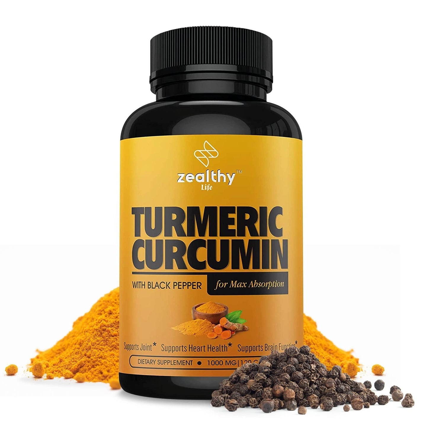 Turmeric Curcumin with Black Pepper 1000 mg 120 Capsules