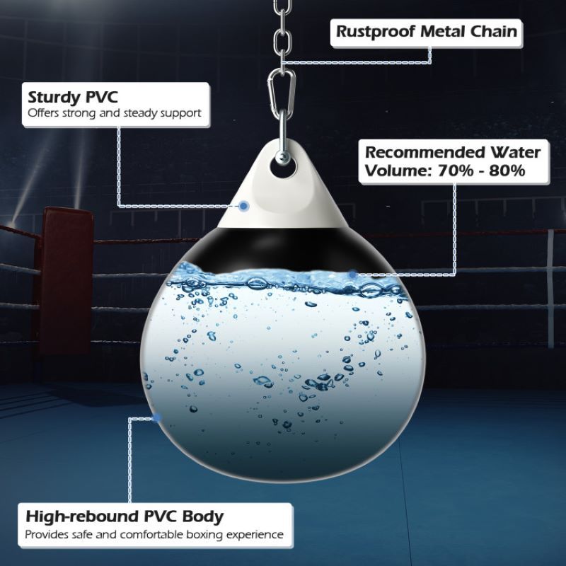 Home Gym 18 Inch Water Punching Bag with Adjustable Metal Chain