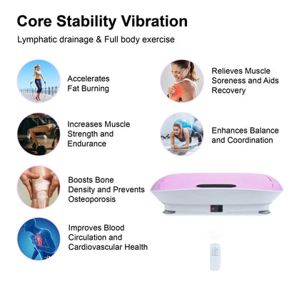 Silent Vibration Plate Crazy Fitness Massage 10-Frequency Weight Loss & Fat Burner Body Shaking Machine For Unisex Pink