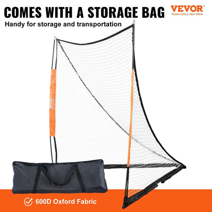Lacrosse Goal, 6' x 6' Lacrosse Net, Portable Lacrosse Goal with Carry Bag, Fiberglass Rod Backyard Lacrosse Training Equipment, Easy Setup Collegiate Goal, Perfect for Youth Adult Training