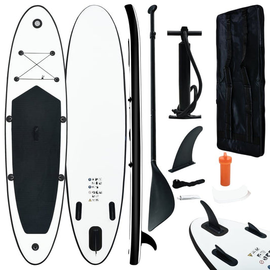 Inflatable Stand up Paddle Board Set Black and White