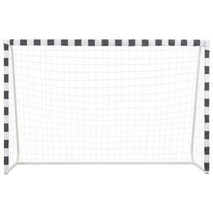Soccer Goal 118.1"x78.7"x35.4" Metal Black and White