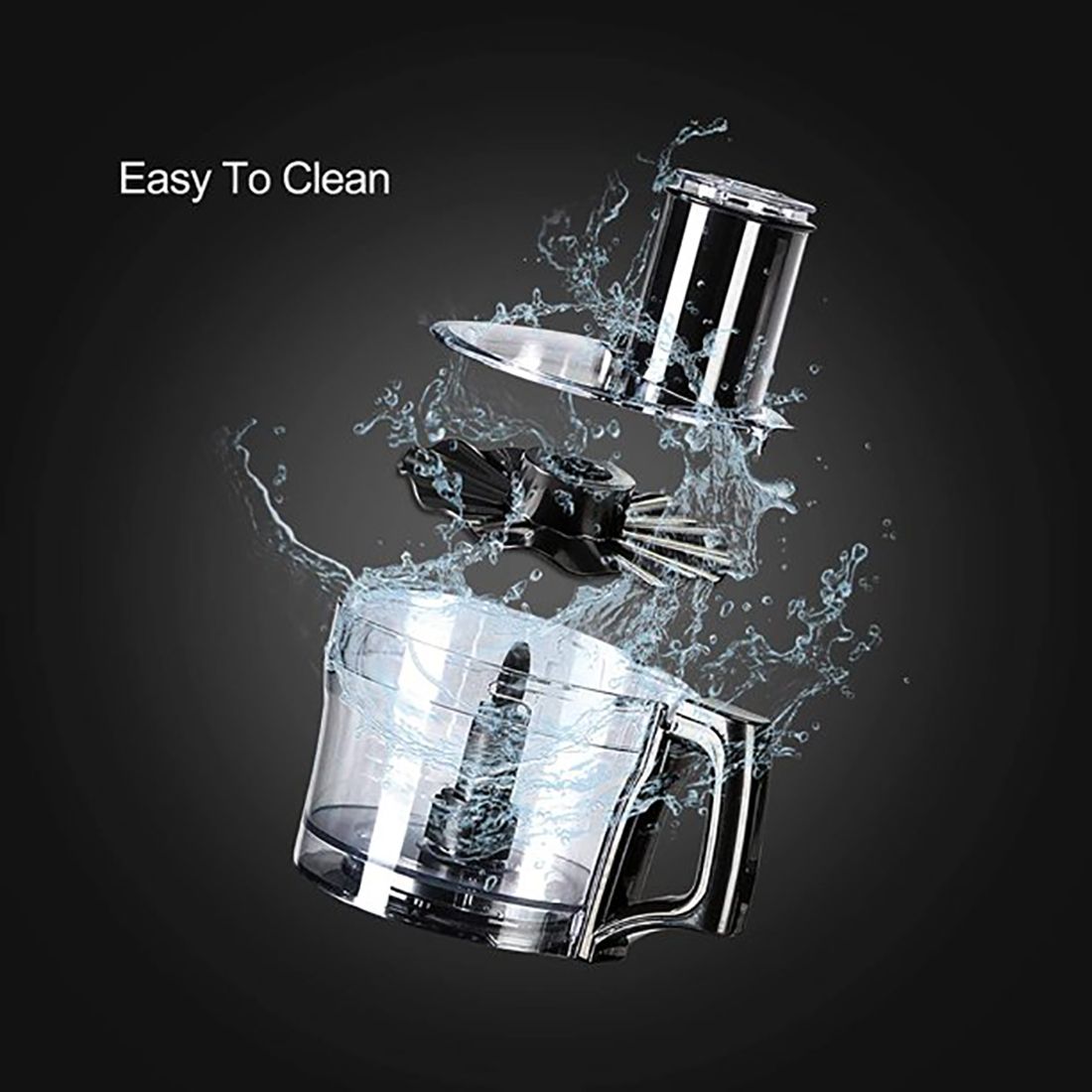 All-in-One 600W Food Processor and Mixer with 10-Cup Capacity for Chefs