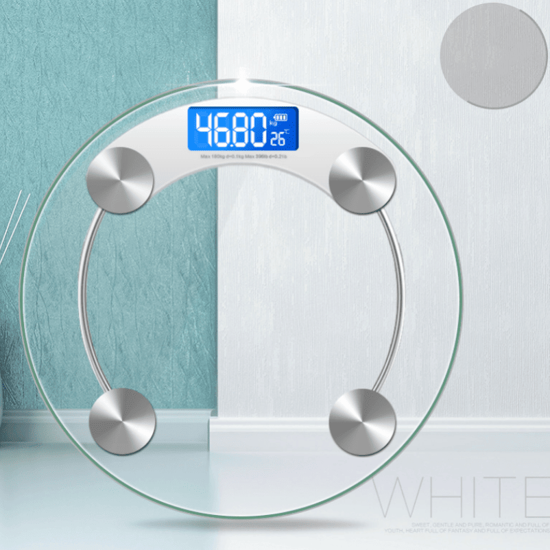 1pc Transparent Bathroom Scales LCD Electronic, smart Digital Scale Bear 180 KG Body Weight Scales Floor Scales