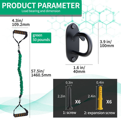 Heavy-Duty Wall Anchor Resistance Bands for Safe Home Gym Training